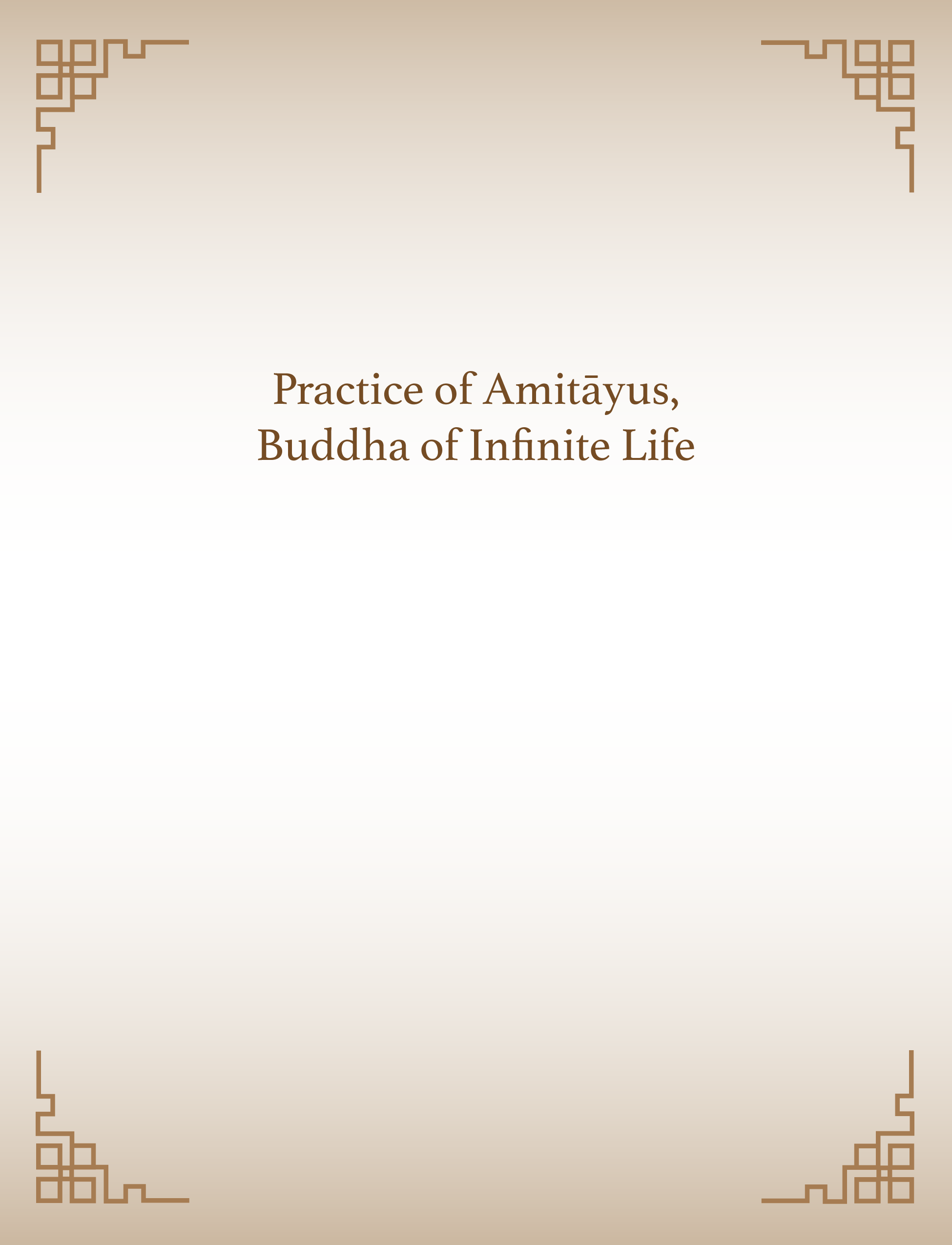 Practice of Amitāyus