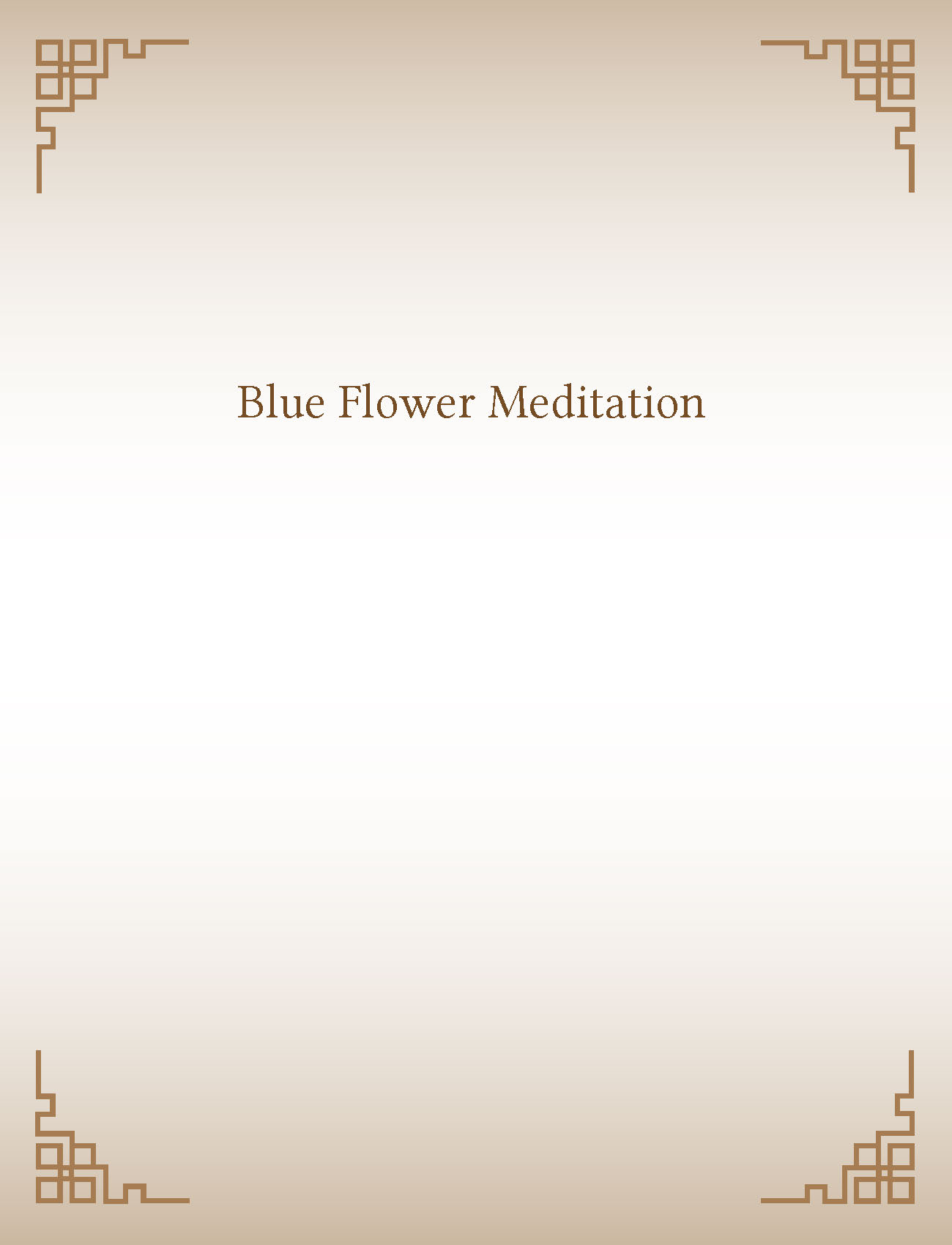 Blue Flower Meditation