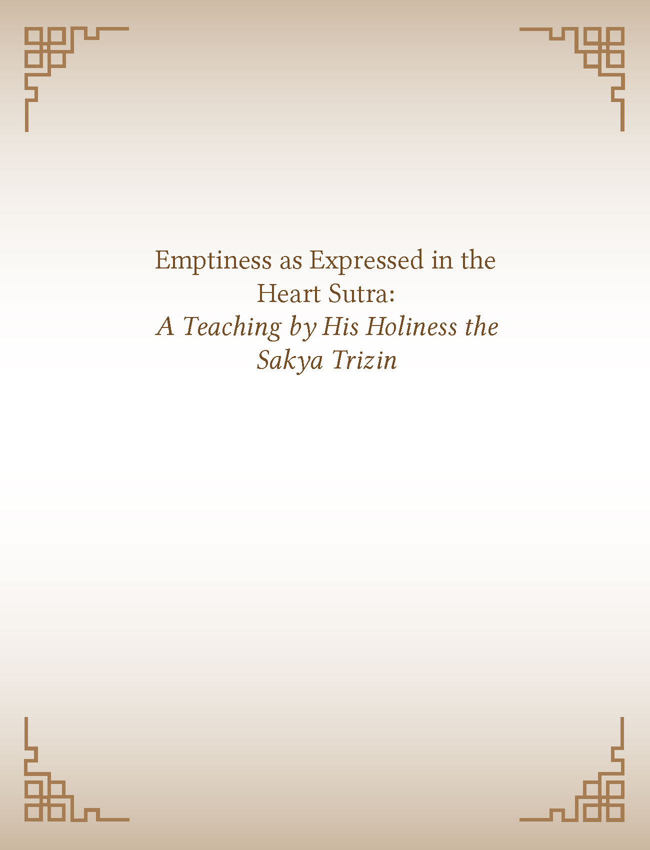 Emptiness as Expressed in the Heart Sutra