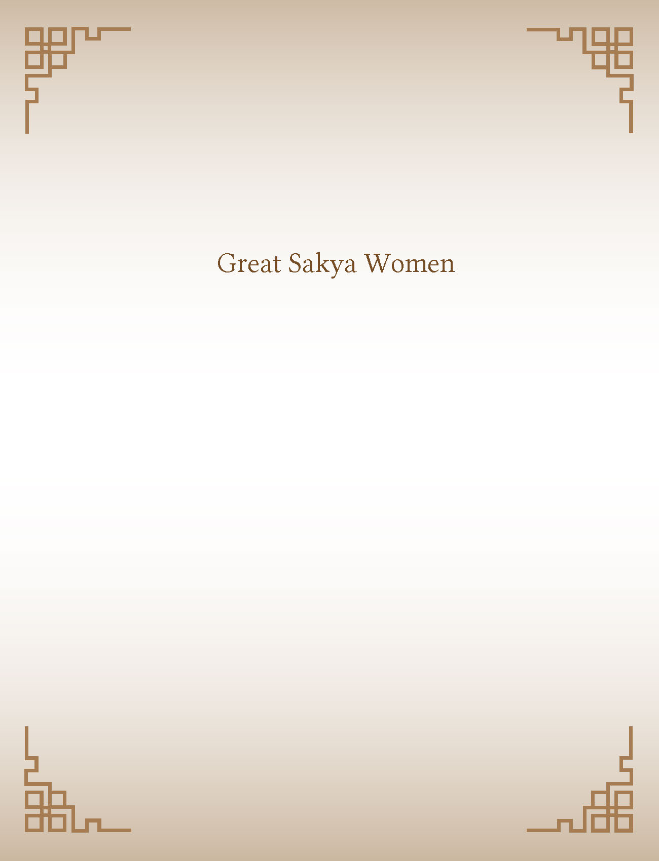 Great Sakya Women