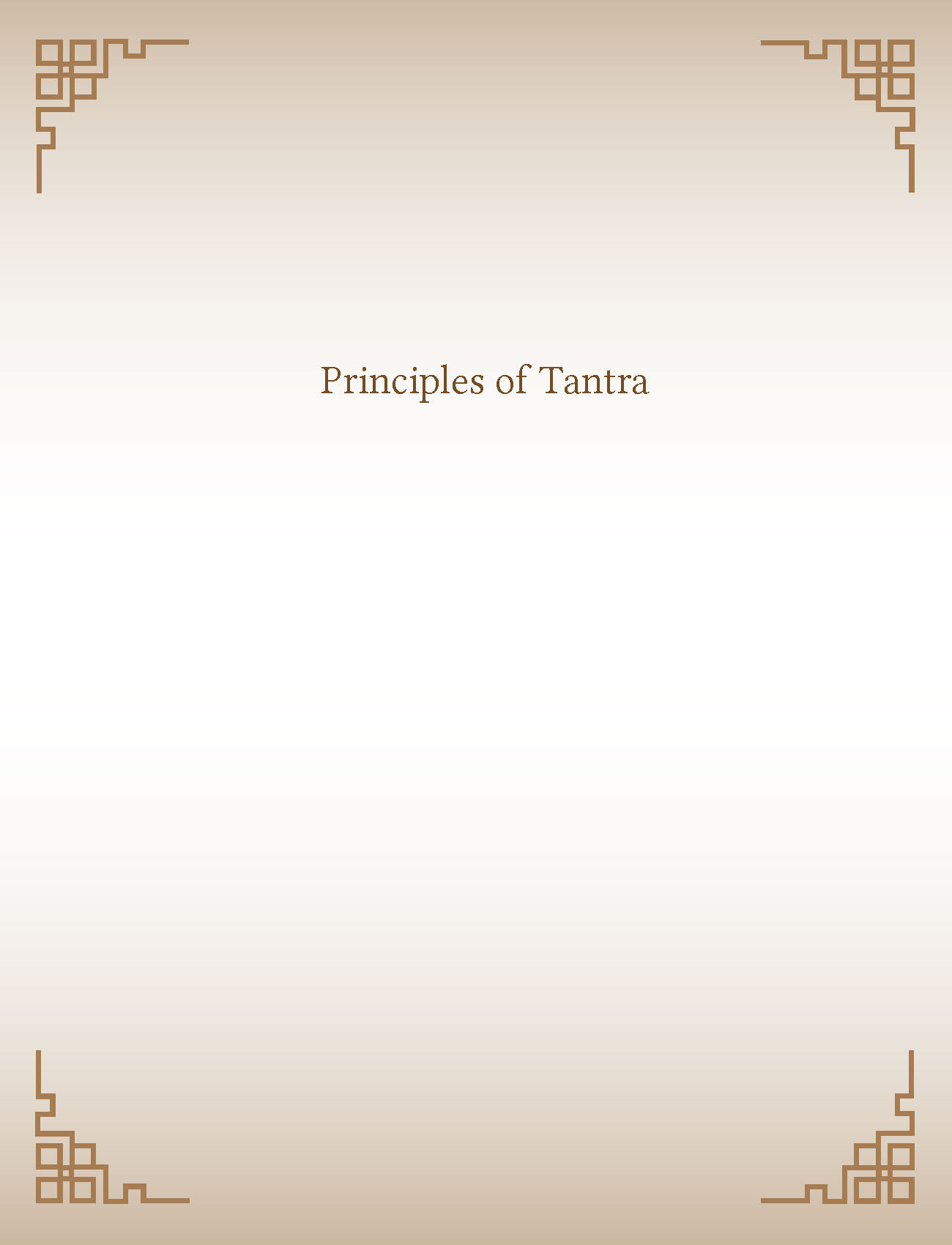 Principles of Tantra